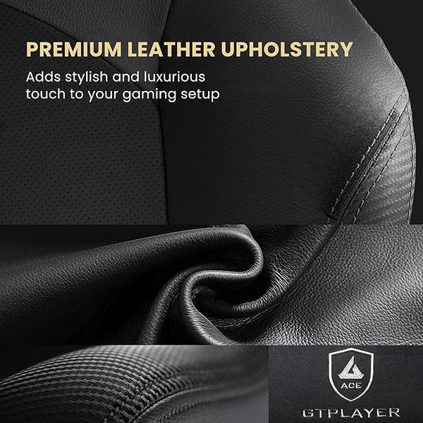 GTPLAYER "Titan Pro Inbuilt Bluetooth Speakers' Gaming Chair, Immersive Audio Experience for Streaming & Gaming, Ergonomic Chair with Adjustable Neckrest, Lumbar Pillow & Footrest (Bluetooth - Black)